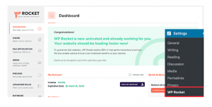 Activate/Install WP Rocket