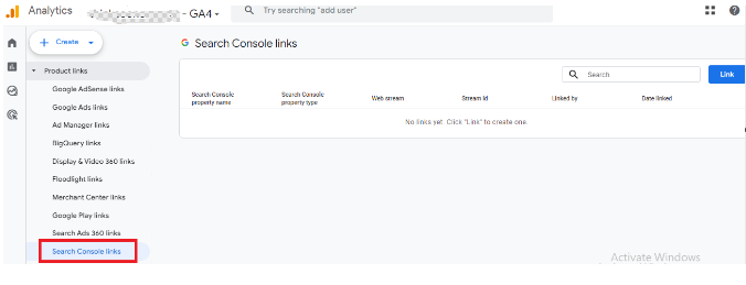 Link Search Console
